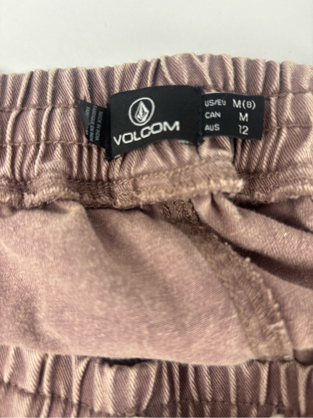 Volcom Women's Brown Drawstring Cotton Shorts - Picture 5 of 5